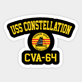 USS Constellation CVA-64 Tonkin Gulf Yacht Club Sticker